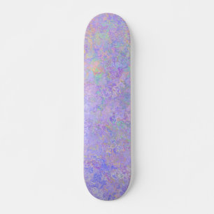 Psychedelic Lavender Paars Neon Pastel Abstract Skateboard