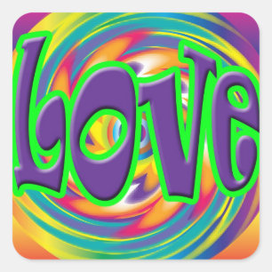 Psychedelic Liefde hippie Stickers