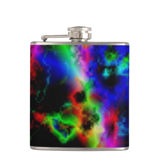 Psychedelic lightning Streaks Patterned Hip Flask Heupfles (Voorkant)