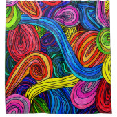 Psychedelic Lines Douchegordijn (Voorkant)
