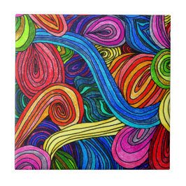 Psychedelic Lines Tegeltje