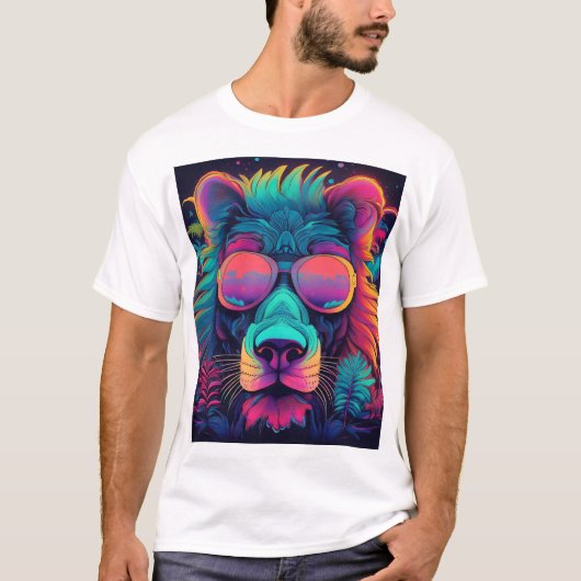 Psychedelic Lion T-shirt (Voorkant)