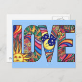 Psychedelic Love Briefkaart (Voorkant / Achterkant)