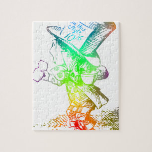 Psychedelic Mad Hatter Trippy Alice Legpuzzel