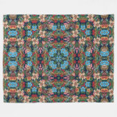 Psychedelic Magic Fairy Tuin Satijn Mandala Quilt Fleece Deken (Voorkant (Horizontaal))