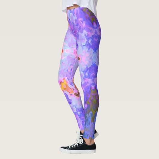 Psychedelic Mandala Flower Blue Pink and Yellow Leggings (Links)