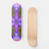 Psychedelic Mandala Flower Paars and Blue Skateboard (Voorkant)