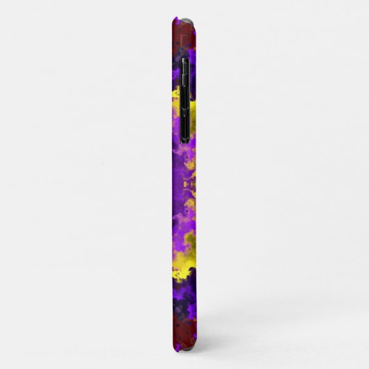 Psychedelic Mandala Flower Yellow en Paars Case-Mate iPhone Case (Achterkant/links)