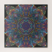 Psychedelic Mandala Legpuzzel (Horizontaal)