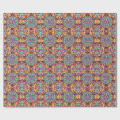 Psychedelic Mandala Trippy Hippie Color Splash Cadeaupapier (Vlak)