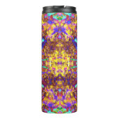 Psychedelic Mandala Trippy Hippie Color Splash Thermosbeker (Achterkant)