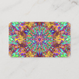 Psychedelic Mandala Trippy Hippie Color Splash Visitekaartje