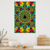 Psychedelic Mandelbrot Poster (Keuken)