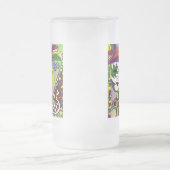 Psychedelic Mardi Gras Feather Mask Matglas Bierpul (Center)