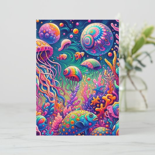 Psychedelic Marine Dreamscape Aankondiging (Staand voorkant)