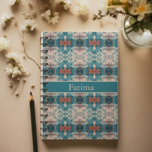 Psychedelic marmeren ontwerp aanpasbaar notitieboek