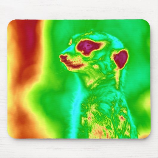 Psychedelic Meerkat Muismat (Voorkant)
