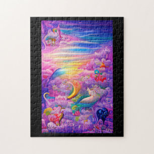 Psychedelic meerlaagse droomfantasie kleurrijk legpuzzel