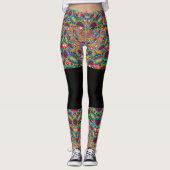 Psychedelic Millefiori Mandala Art Yoga leggings (Devant)