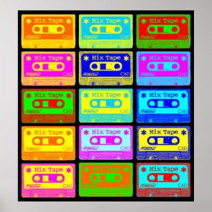 Psychedelic Mix Tape-Pop Poster