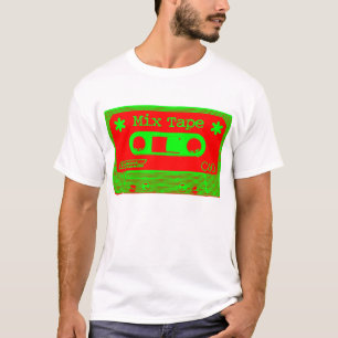 Psychedelic Mix-tape - rood en groen T-shirt