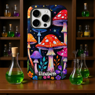 Psychedelic Moonlight Garden iPhone 16 Pro Hoesje