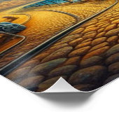 Psychedelic Motorcycle Dreamscape Perfect Poster (Hoek)
