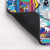 Psychedelic Mouse A Colorful Journey Muismat (Hoek)