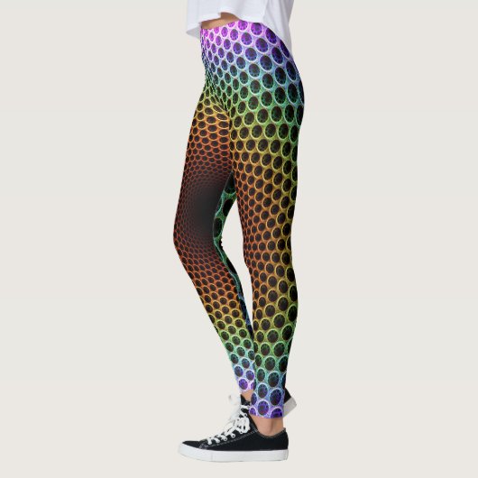 Psychedelic Multicolored Spiderwebbed Leggings (Links)