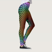 Psychedelic Multicolored Spiderwebbed Leggings