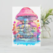 Psychedelic Mushroom Forest Print Verjaardagsfeest Kaart (Staand voorkant)