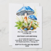 Psychedelic Mushroom Forest Print Verjaardagsfeest Kaart (Voorkant)