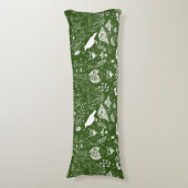 Psychedelic Mushroom Pattern 2D.BW.b D Groen BG Lichaamskussen (Voorkant Verticaal)