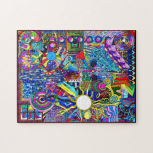 Psychedelic Myndlspyll Pour Graphic Design Legpuzzel
