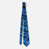Psychedelic Neon Blue Brainwaves Necktie Stropdas (Achterkant)