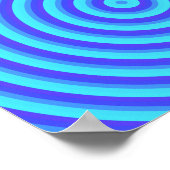 Psychedelic Neon Blue Circles Poster (Hoek)