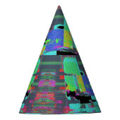psychedelic neon dunce feesthoedjes (Voorkant)