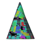 psychedelic neon dunce feesthoedjes (Rechts)