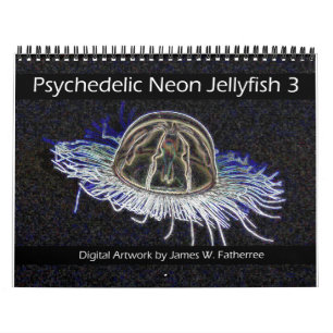 Psychedelic Neon Jellyfish Agenda 3 Kalender