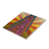 Psychedelic NYC - Bovenkant van het Flatiron-gebou Tegeltje (Zijkant)