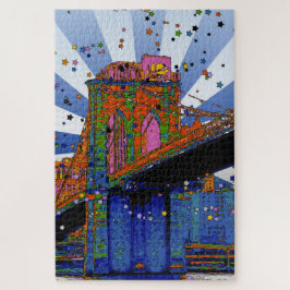 Psychedelic NYC: Brooklyn Bridge #2 Legpuzzel