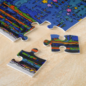 Psychedelic NYC: Brooklyn Bridge #2 Legpuzzel (Zijkant)