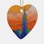 Psychedelic NYC: Empire State Building #3 Keramisch Ornament (Links)