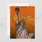 Psychedelic NYC: Vrijheidsbeeld 001 Briefkaart (Voorkant / Achterkant)