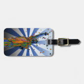 Psychedelic NYC: Vrijheidsbeeld 2 Bagagelabel (Voorkant horizontaal)