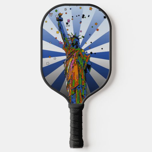 Psychedelic NYC: Vrijheidsbeeld #2 Pickleball Paddle (Voorkant)