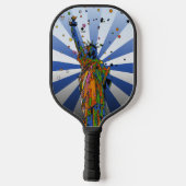 Psychedelic NYC: Vrijheidsbeeld #2 Pickleball Paddle (Achterkant)