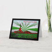 Psychedelic NYC: Vrijheidskerstbeeld Feestdagen Kaart (Voorkant)