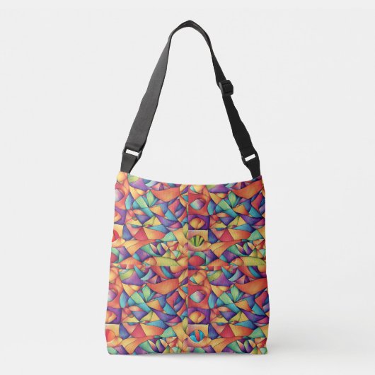 Psychedelic Ocean Crossbody Tas (Voorkant)