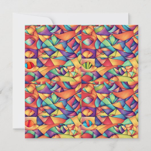 Psychedelic Ocean Feestdagenkaart (Voorkant)